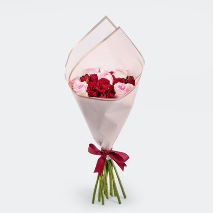 Godiva | Navy Blue Velvet Heart Gift Box - 12 Pieces & Pink Bouquet